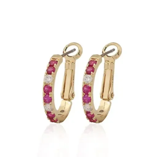 Earrings Cameo Collection Thin CZ Hoop Huggie Earring