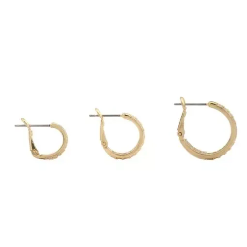 Earrings Cameo Collection Thin CZ Hoop Huggie Earring