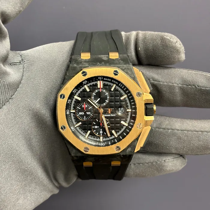 happy jewelers Watches Audemars Piguet Royal Oak 44mm Black Dial Watch Ref 26406FROOA002CA01 happy jewelers Watches Audemars Piguet Royal Oak 44mm Black Dial Watch Ref 26406FROOA002CA01