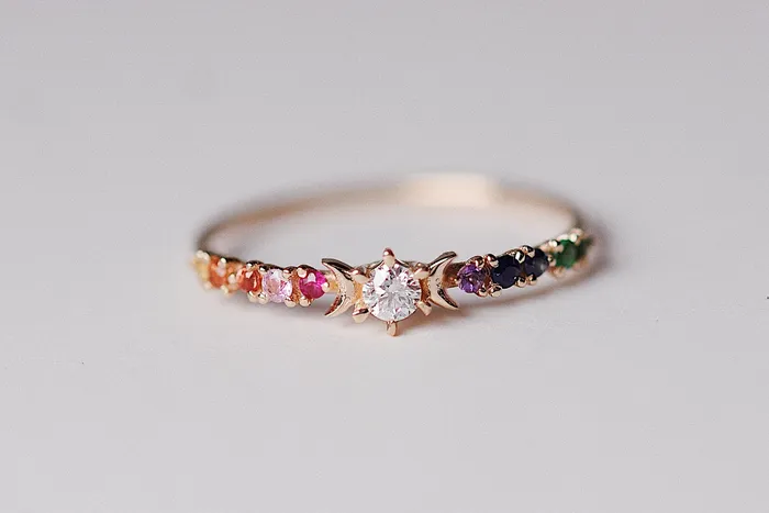 Rainbow Stardust Ring Sofia Zakia Rings