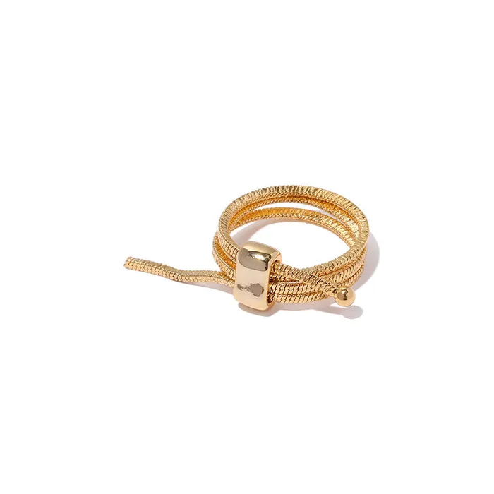Refined by AnnaKaci Rings Rope Twist Gold Ring