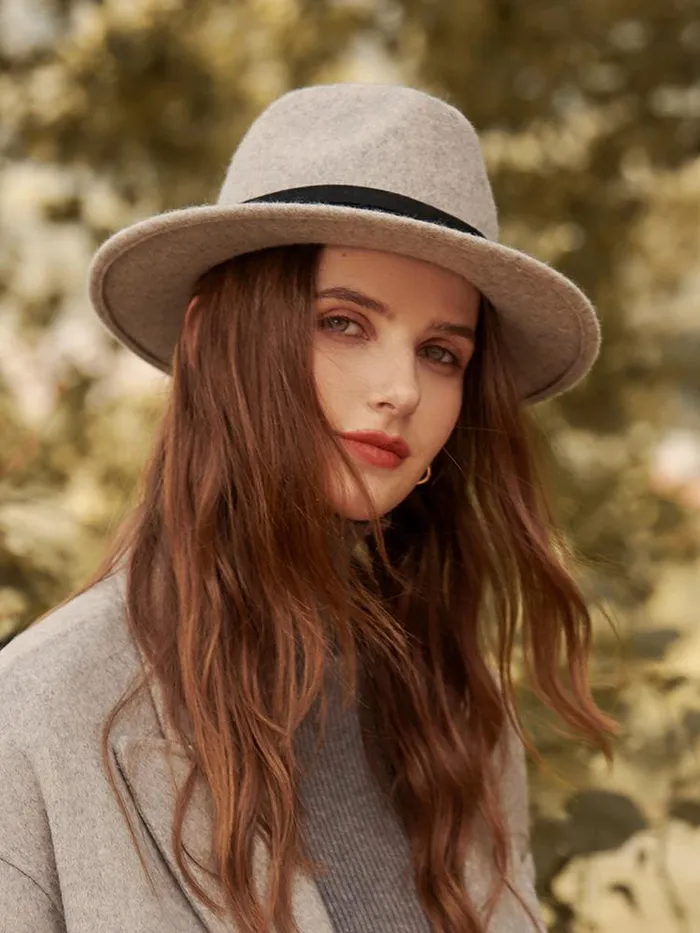 Refined by AnnaKaci Rings Two Tone Fedora Hat