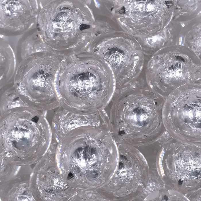 Rings The BumbleBead Company 20mm Silver Foil Bubblegum Beads