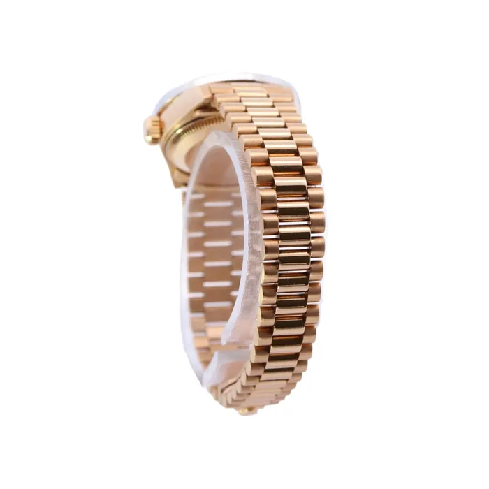 Rolex Datejust 26 Yellow Gold 26mm Factory Champagne Diamond Dial Watch Reference 69178 Happy Jewelers Watches