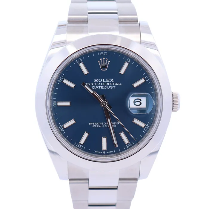 Watches Happy Jewelers Rolex Datejust 41mm Stainless Steel Blue Dial Watch Ref 126300 Watches Happy Jewelers Rolex Datejust 41mm Stainless Steel Blue Dial Watch Ref 126300